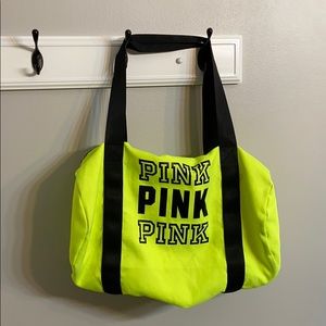 Pink small duffel bag